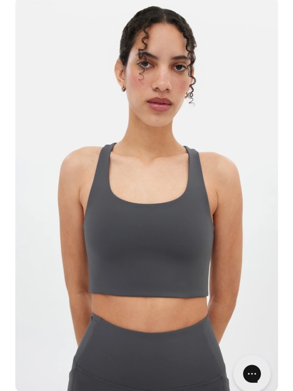 Girlfriend Collective Paloma Racerback Bra In Moon